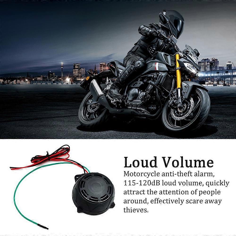 12 V Motorcycle Anti-Theft Device Adjustable Sensitivity Alarm Warning Horn with 2 Remote Controller