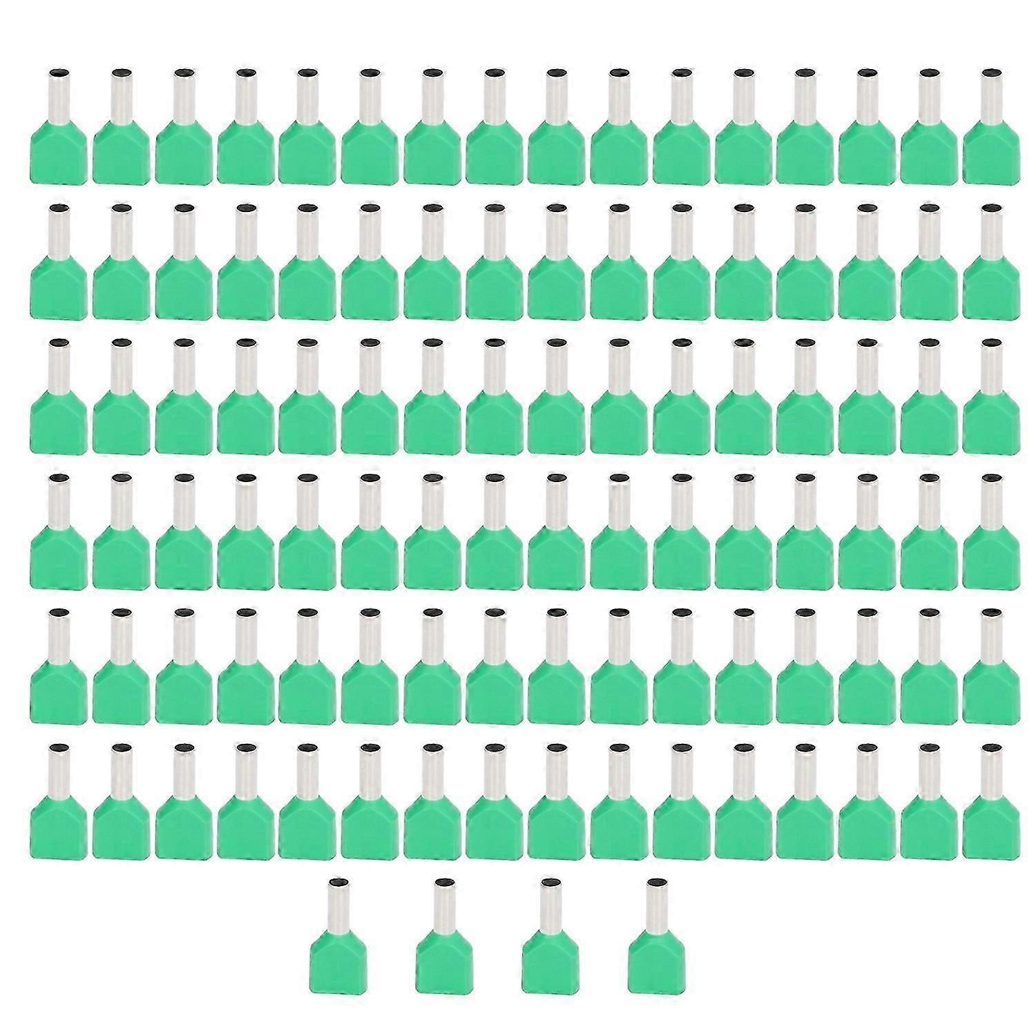 100Pcs Insulated Cord Pin End Terminal Copper PVC Pre Insulated Ends Cold Pressed Terminals