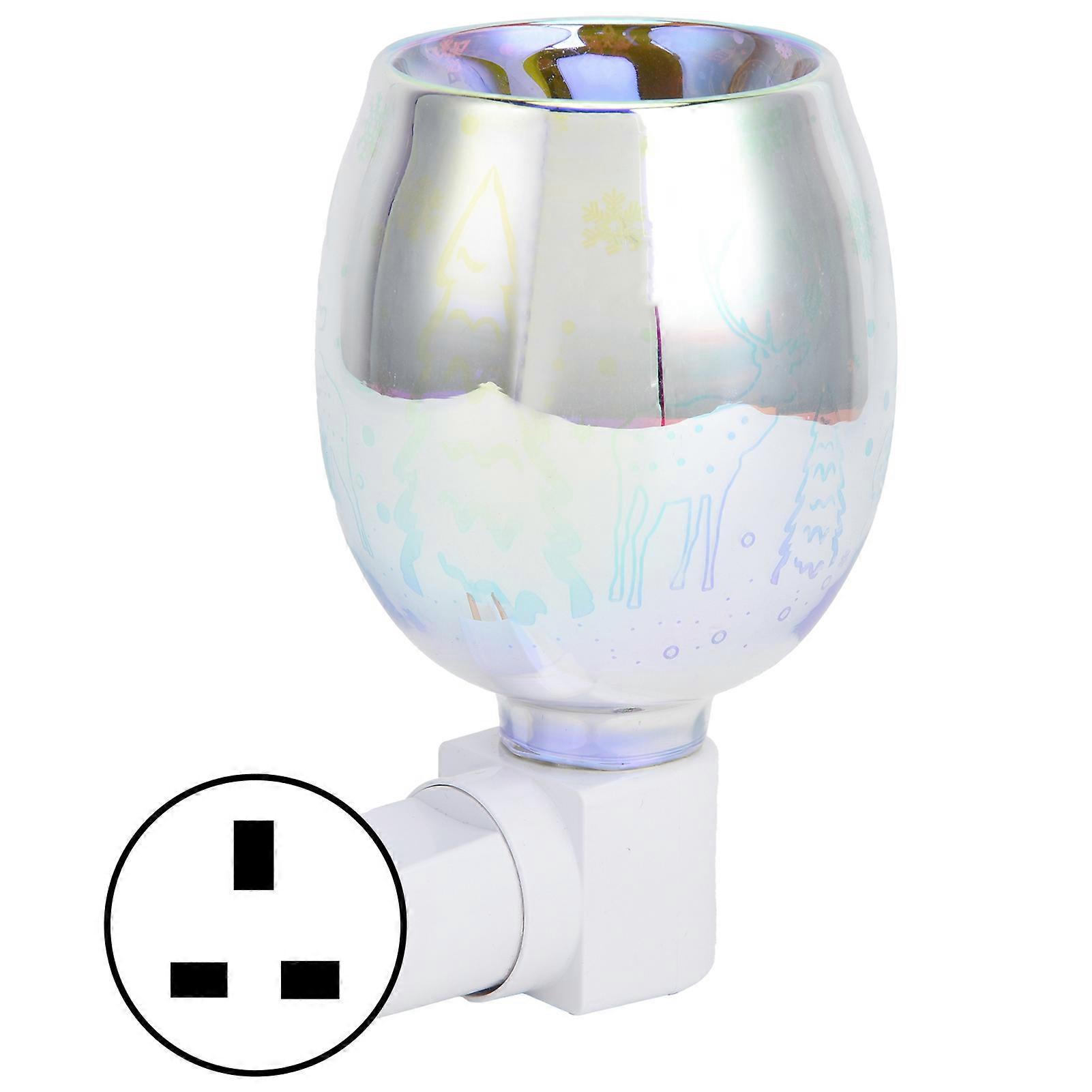 3D Electric Smokeless Wax Melting Aromatherapy Candle Lamp with Adjustable Brightness, LED Light, and Elegant Design