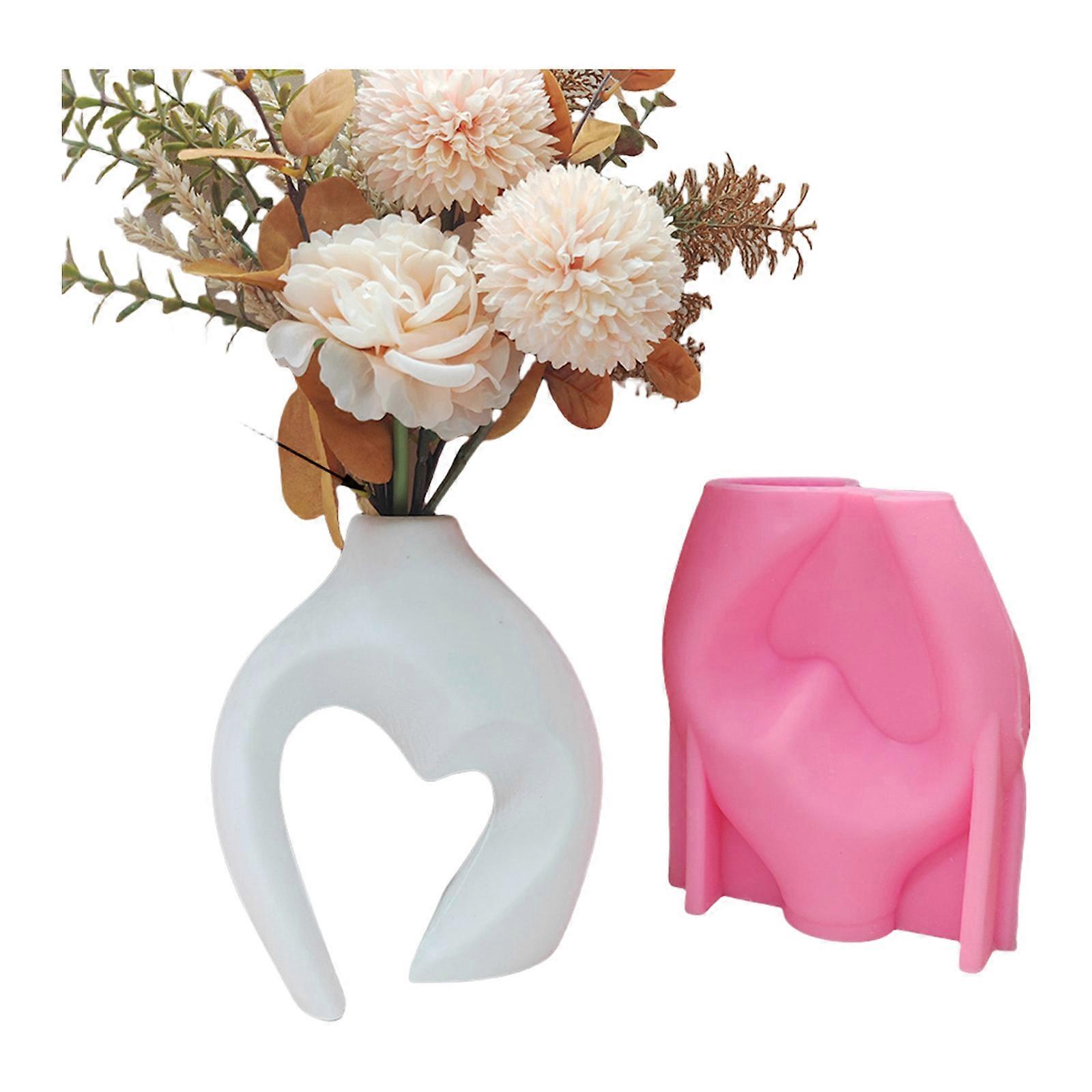 قوالب مزهرية سيليكون قوالب زهرية قوالب القلب الغراس جوفاء شكل قلب قالب تخزين القلم مناسب للصياغة