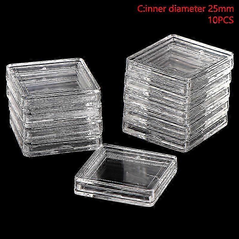 10pcs Square Clear Protector Containers Case For Token Board Game Holder Boxes-A-Clear