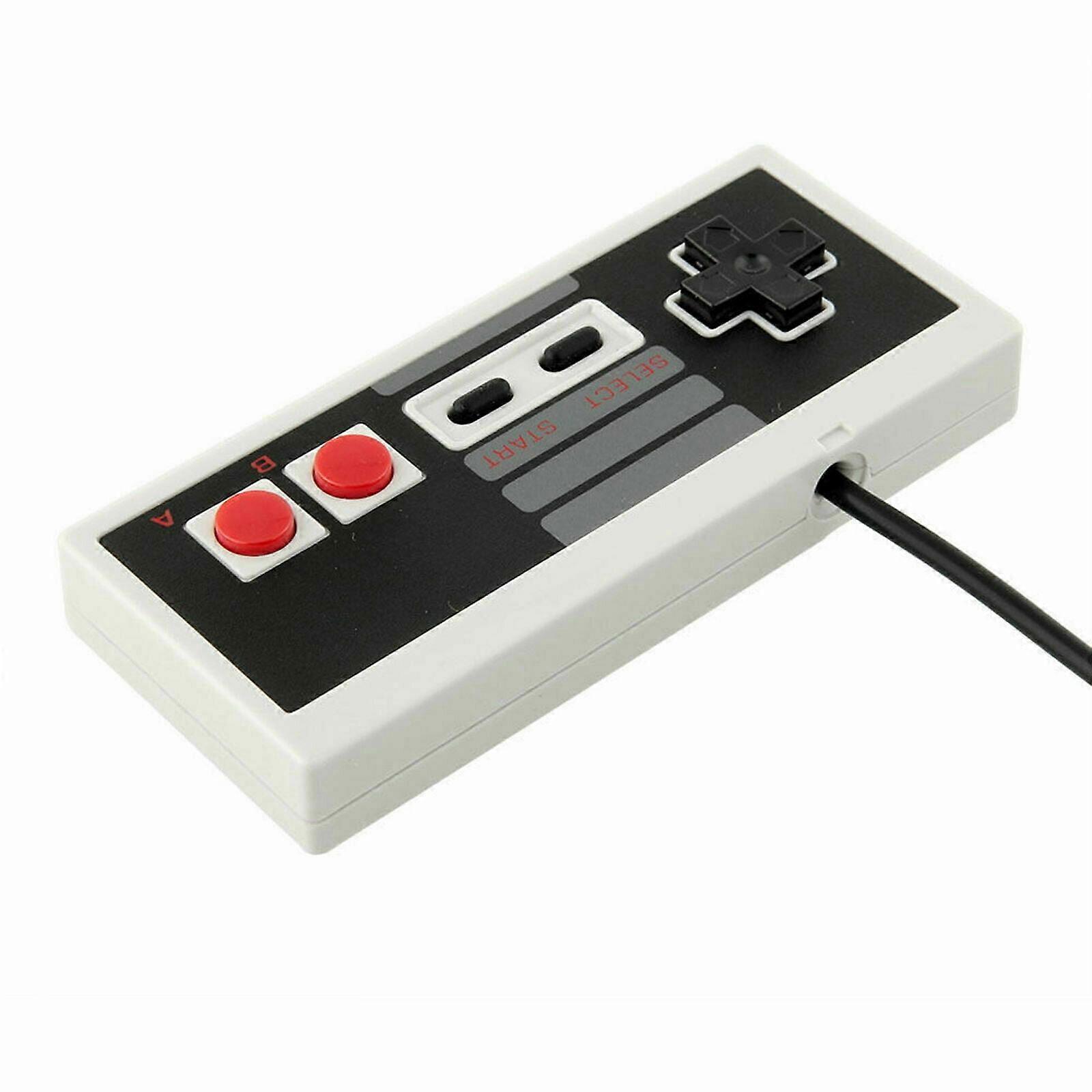 Klassischer USB-Controller für Nintendo NES 8 Bit, extra lange Kabel, authentisches Spielerlebnis, empfindliche Tasten, Präzisionssteuerung (2er-Pack)