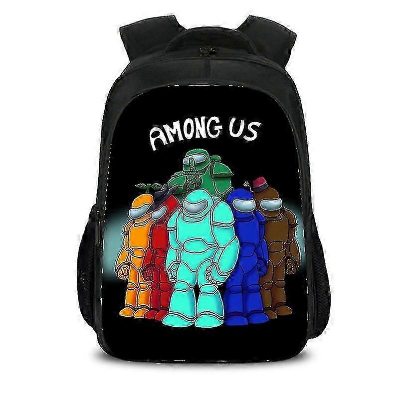 Among Us Design Mochila Escolar para Estudantes Presente para Crianças 16 Polegadas Style04 H