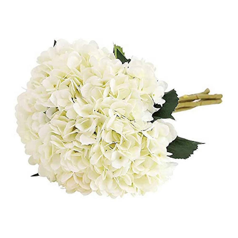 5 pièces Simulation hortensia blanc