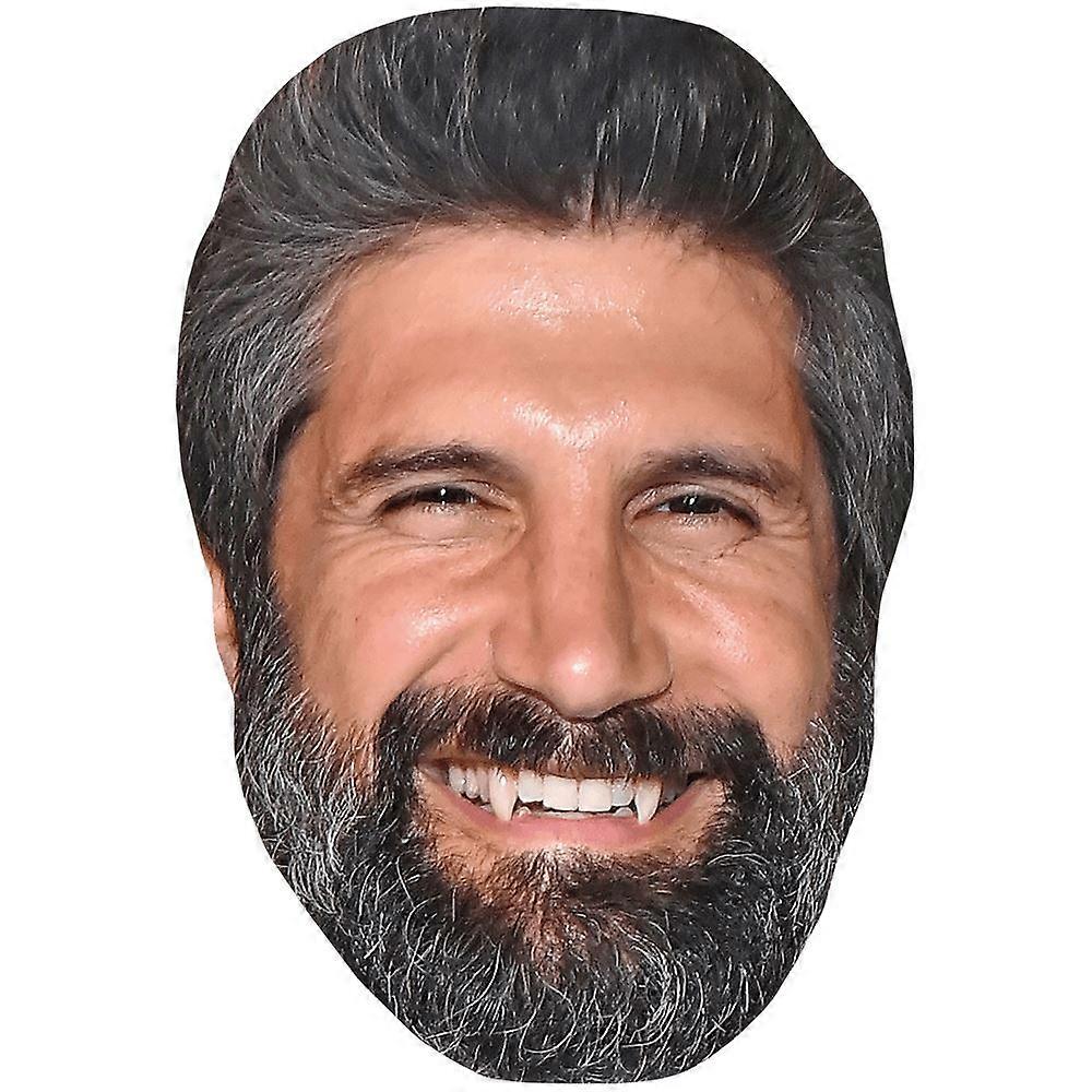 Kayvan Novak (Fangs) Celebrity Mask, Flat Card Face