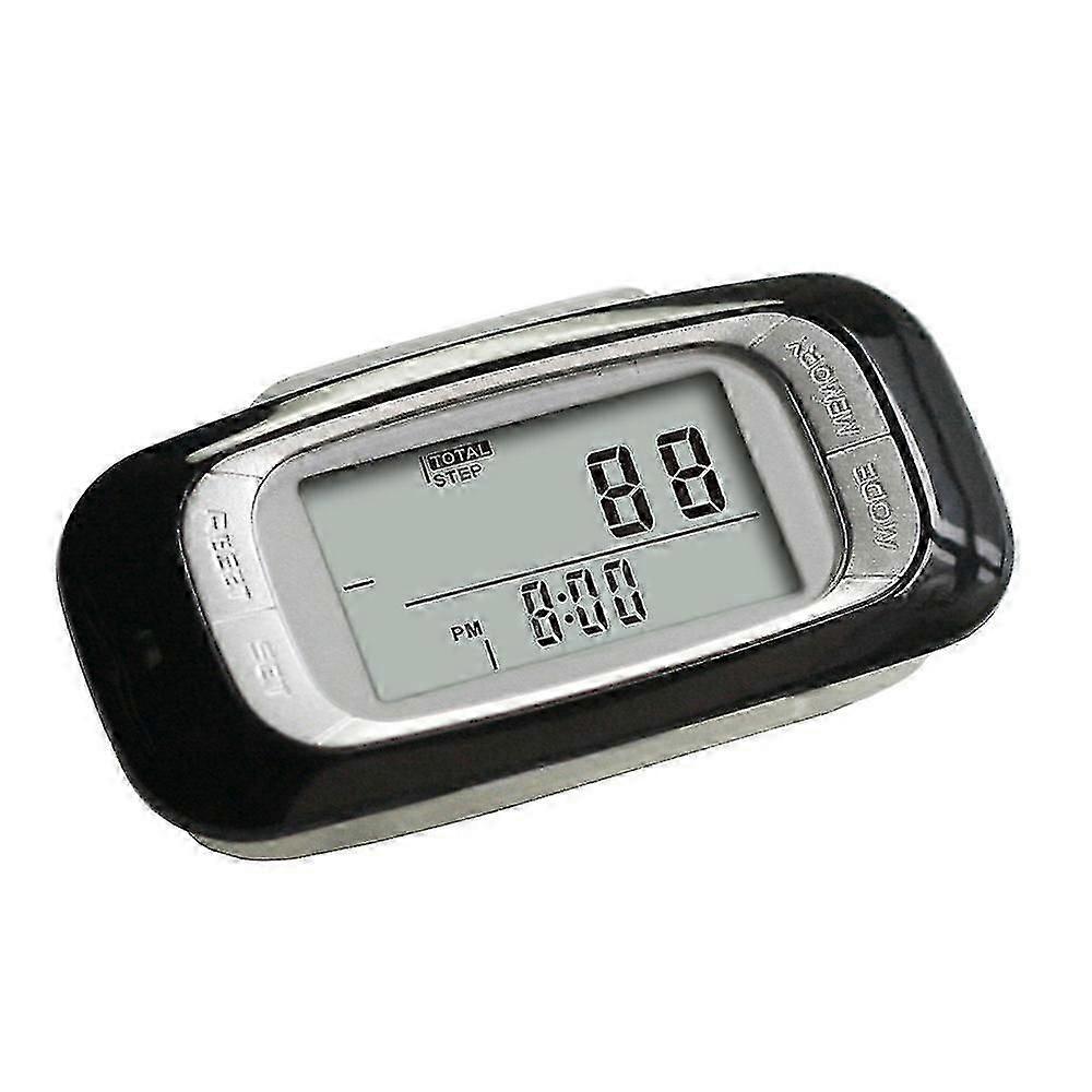 3D Pedometer with Clip & Strap: Step/Distance/Calorie Tracker, 30-Day Memory & Daily Goals