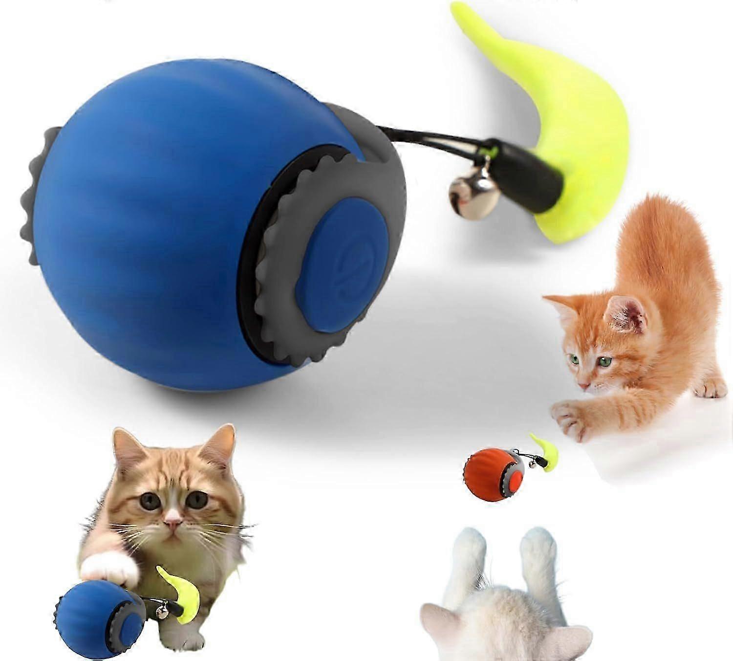 Jucării inteligente automate cu coadă rapidă pentru pisici, minge în mișcare, animale de companie, jucărie interactivă de interior