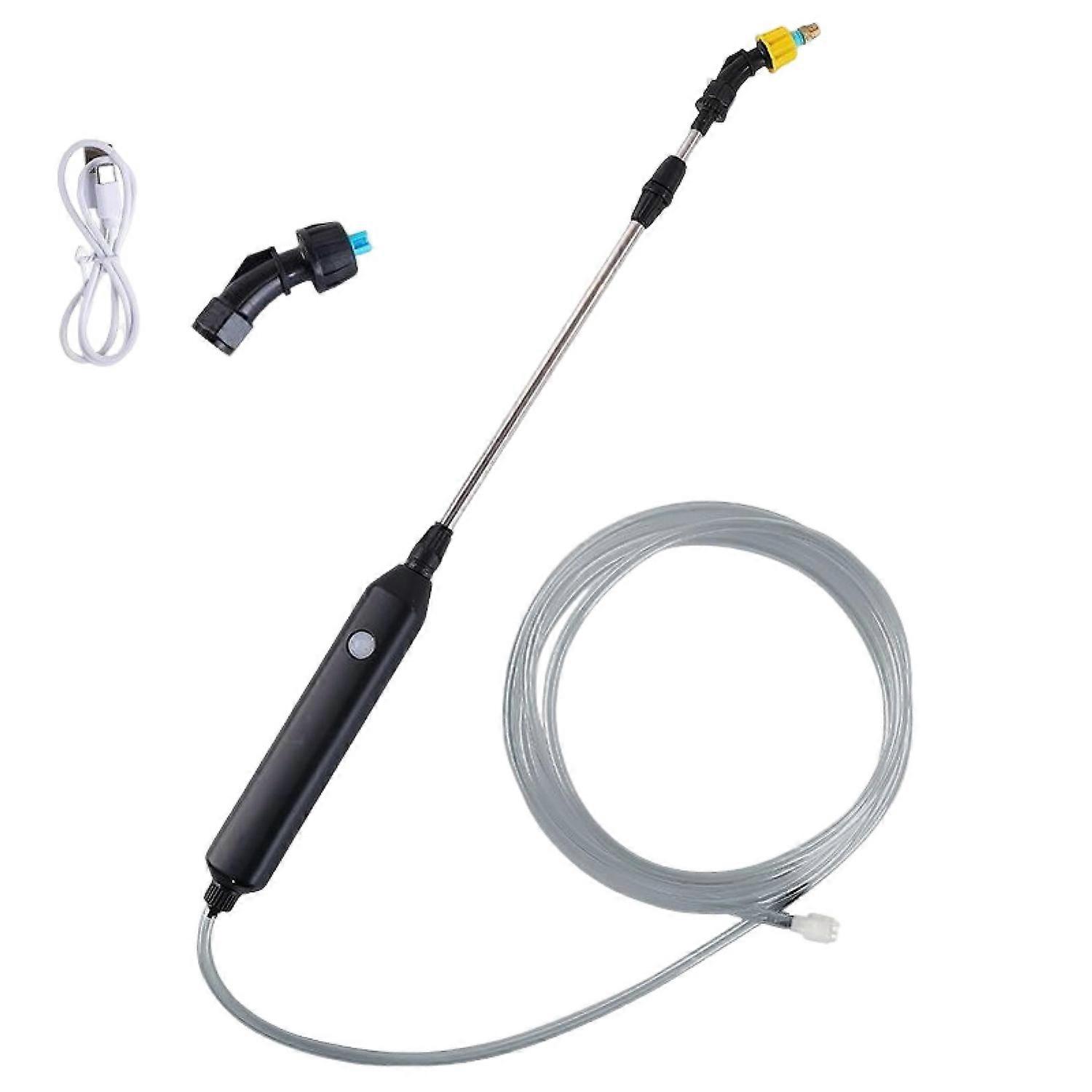Electric Sprayer Wand Battery Powered Garden Sprayer Wand Telescopic Spray Wand with 2 Nozzles Water
