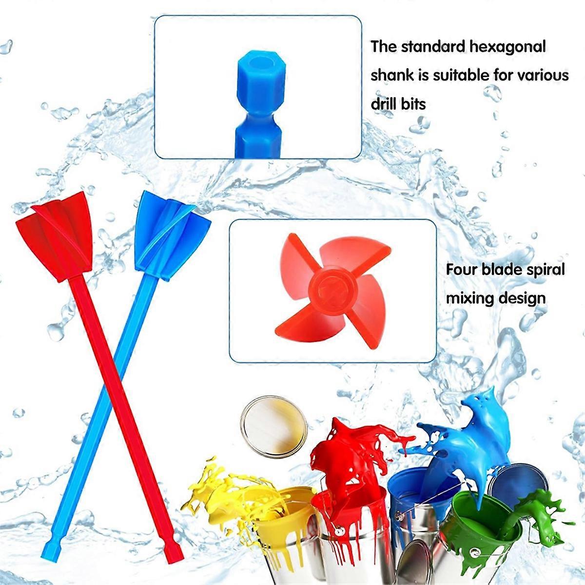 Resin Mixer Paddles,Reusable Plastic Paint Mixer Drill Attachment