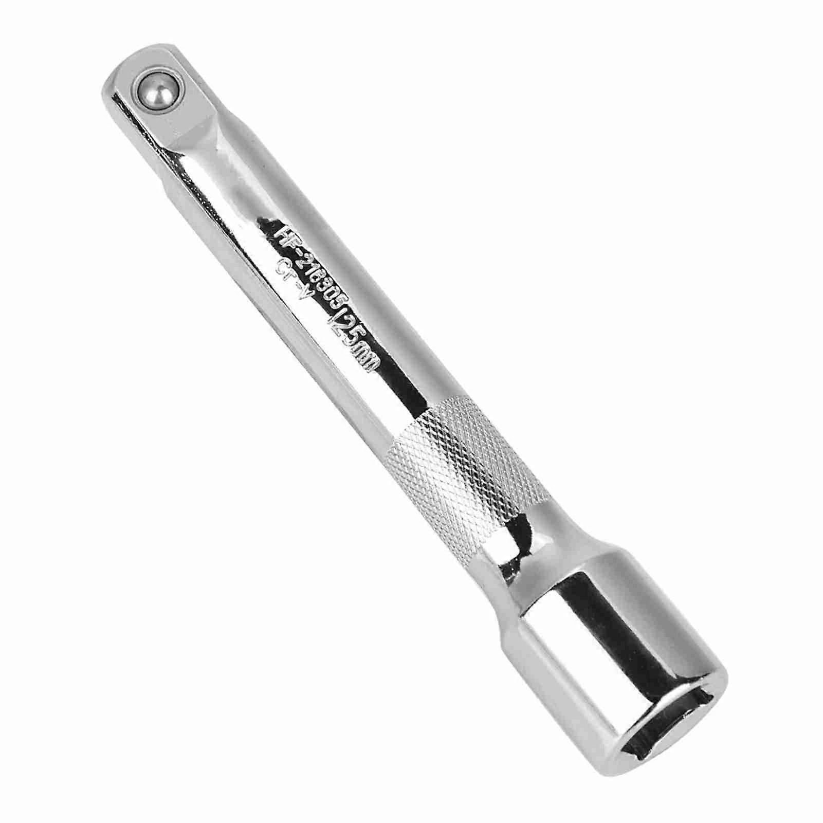 Durable 1/2inch Chrome-Vanadium Steel Medium Extension Bar Silver
