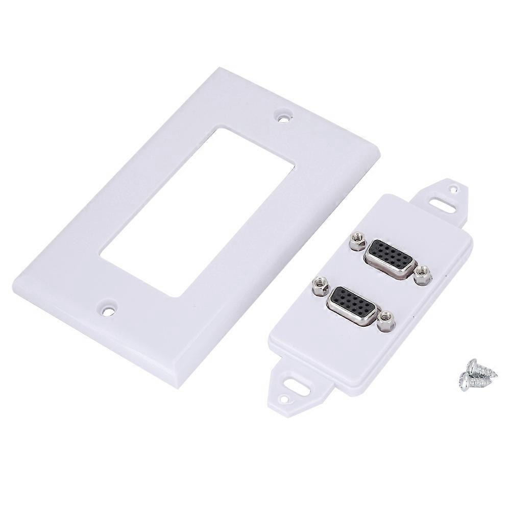 2-PORT VGA-uttag Väggmonterad paneladapter Vägguttag