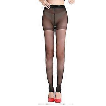 Vrouwen Doorschijnende Zijde Voetloze Stijgbeugel Panty Kous Zomer Ultra Dun Doorzichtig Controle Top Panty Dans Leggings Grijs