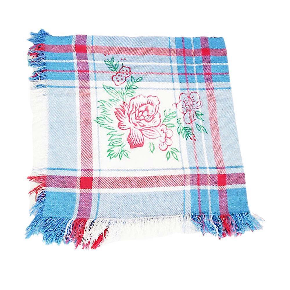 Old fashioned printed square scarf for the elderly