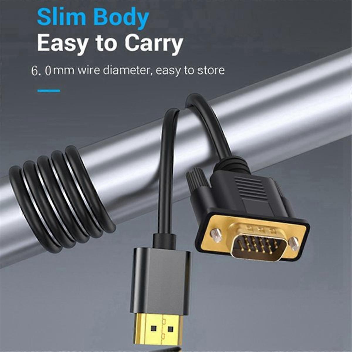 -Compatible to VGA Cable Adapter 5M 1080P 60Hz High-Quality