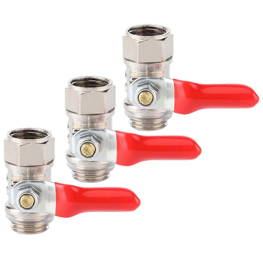 3PCS Female/Male Thread Thicken Ball Valve Switch with 180 Degree Operation Handle for Valve Sprayer Fitting