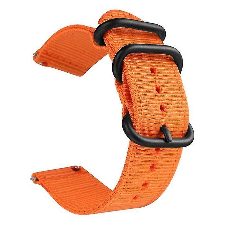 Compatible For Garmin Venu 2S / Vivoactive 4S 18mm Nylon Watch Strap Three Heavy Buckles Watch Band Replacement