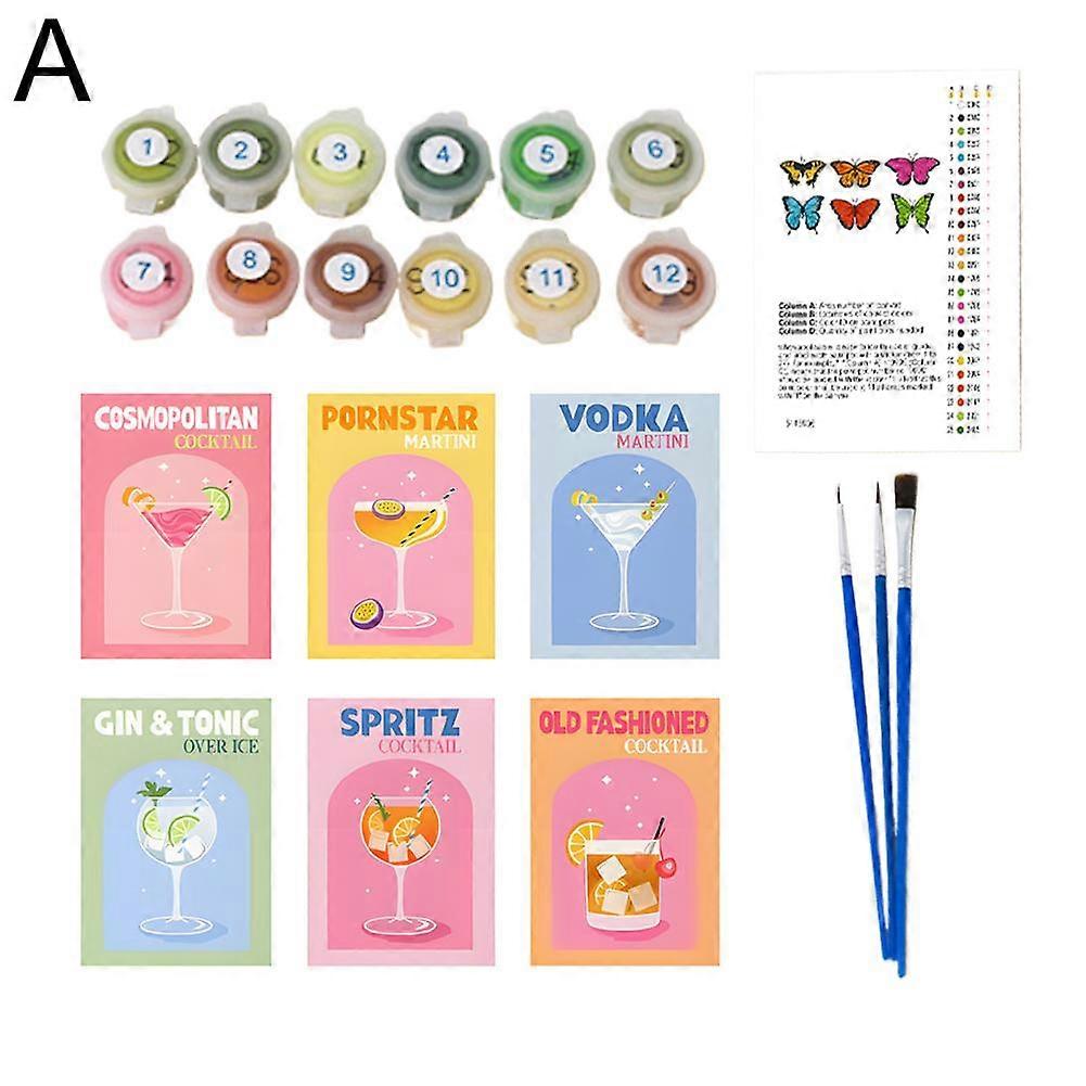 DIY Mini Hand Painting Kit For Adults 3D Textured Canvas Art With Pre Printed Patterns And Numbered Acrylic Paints For Home Decor