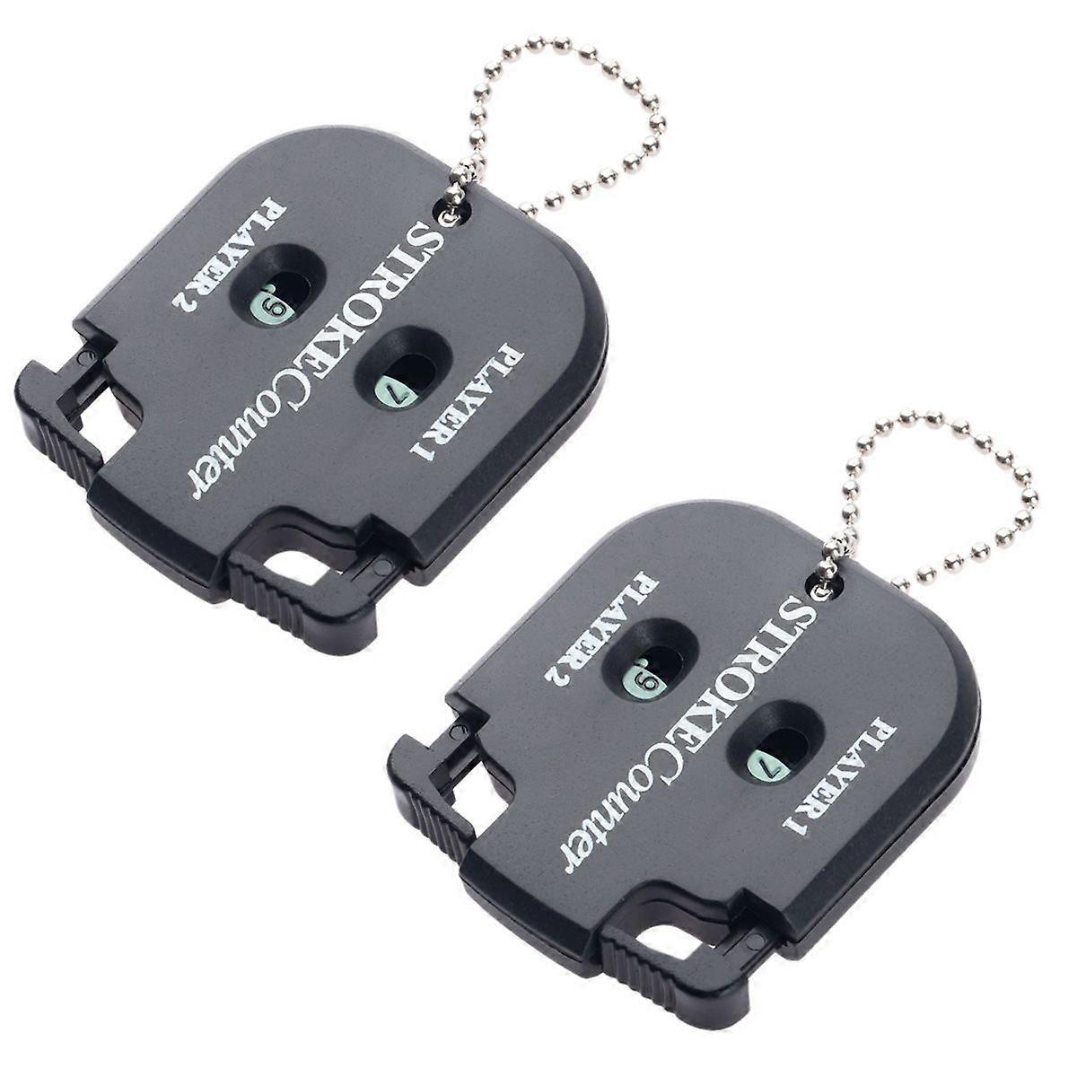 Mini Golf Stroke Counter Clicker, Reset Tool for Golf Game Scorekeeper (2pcs)