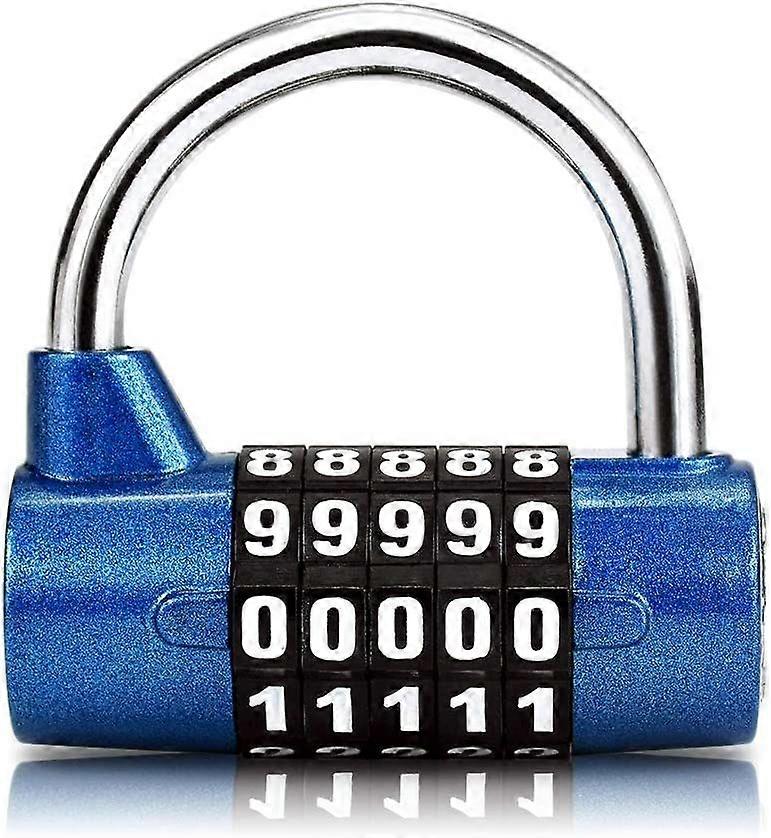 1 Pcs 5-Digit Combination Padlock, Gym Padlock, Can be Reset Combination Locks(H-4)