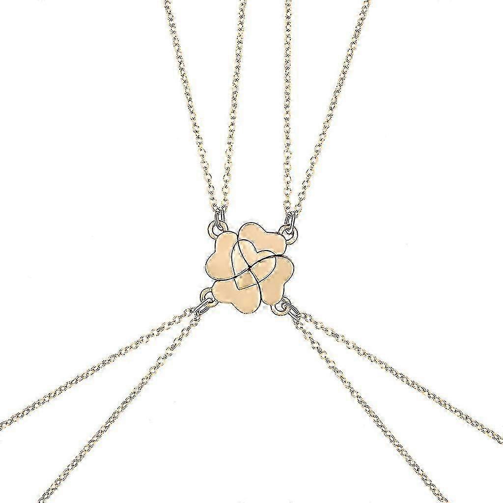 4 أوراق البرسيم قلادة القلب قلادة محظوظ الحب المجوهرات هدية