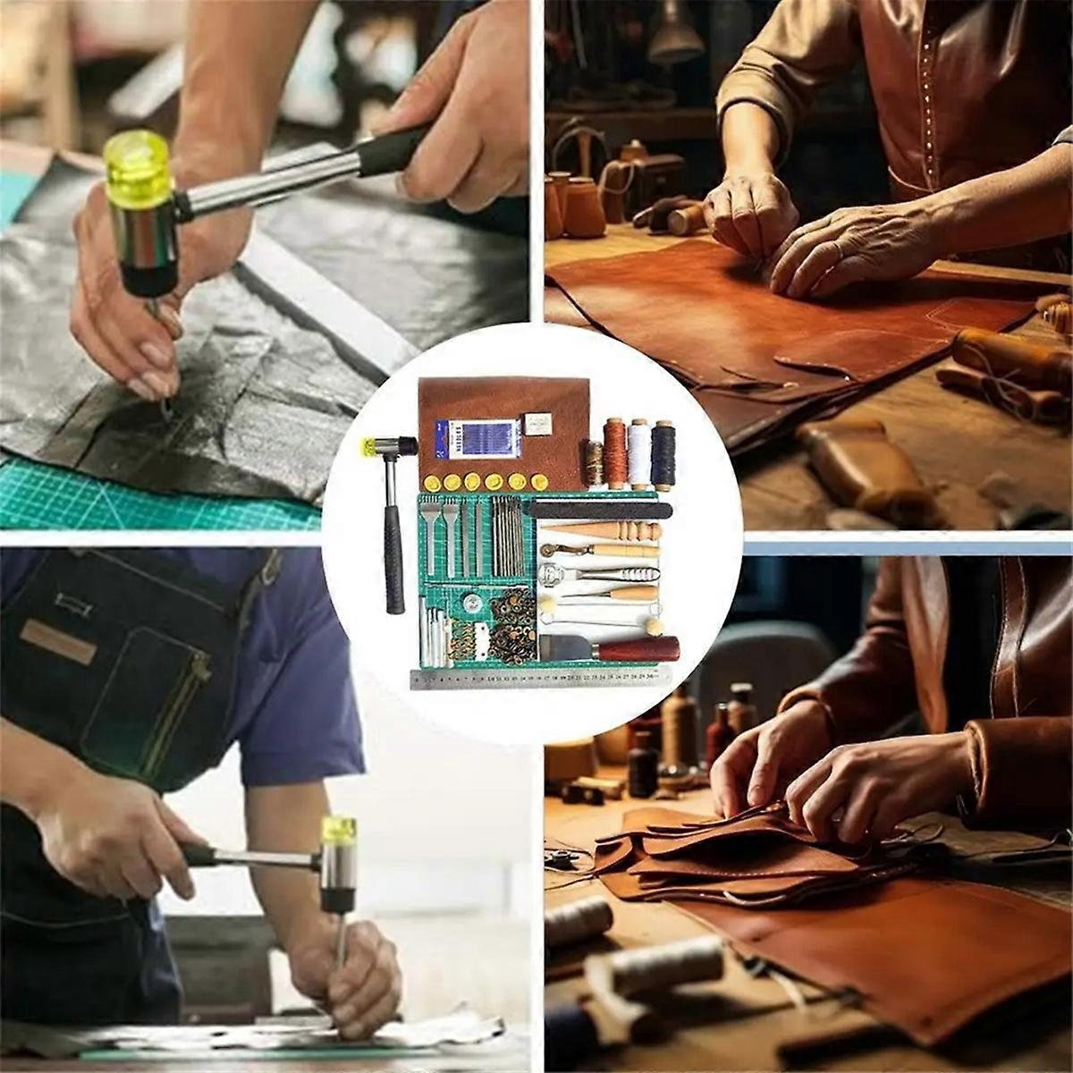 Leather Working Tools Manual Leather Crafting Tool Leatherworking Tool Set Versatile Leather Punch T