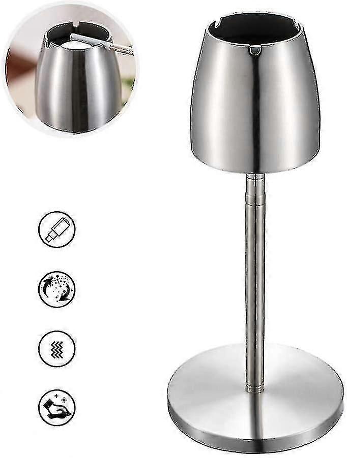 Less Steel Outdoor Ashtray, Ding Ashtray With Telescopic D