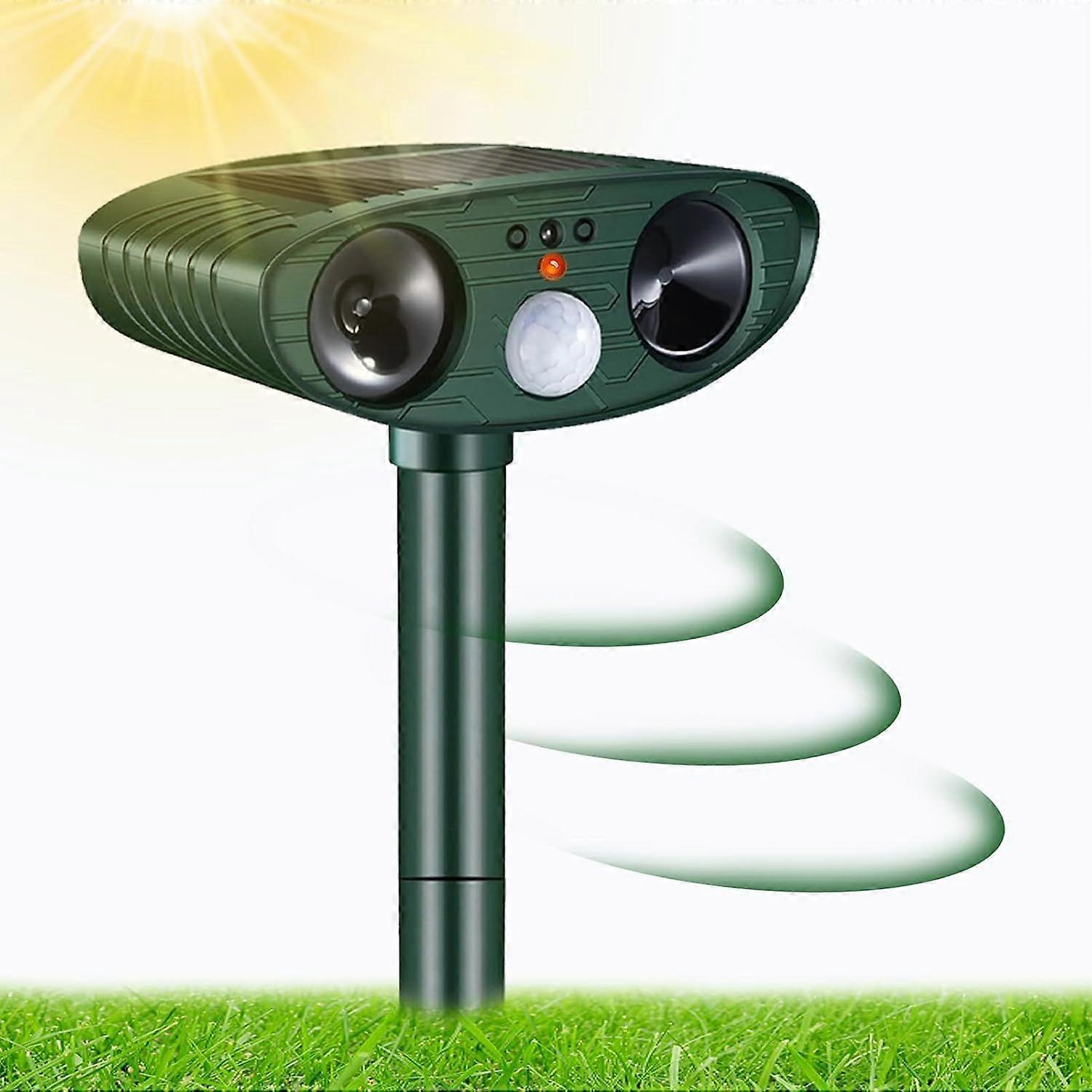 Ultrasonic Cat Repellent, Outdoor Cat Repellent, Solar Cat Repellent, Ultrasonic Repellent with Motion Sensor for Garden Yard Against Cats Dogs Birds