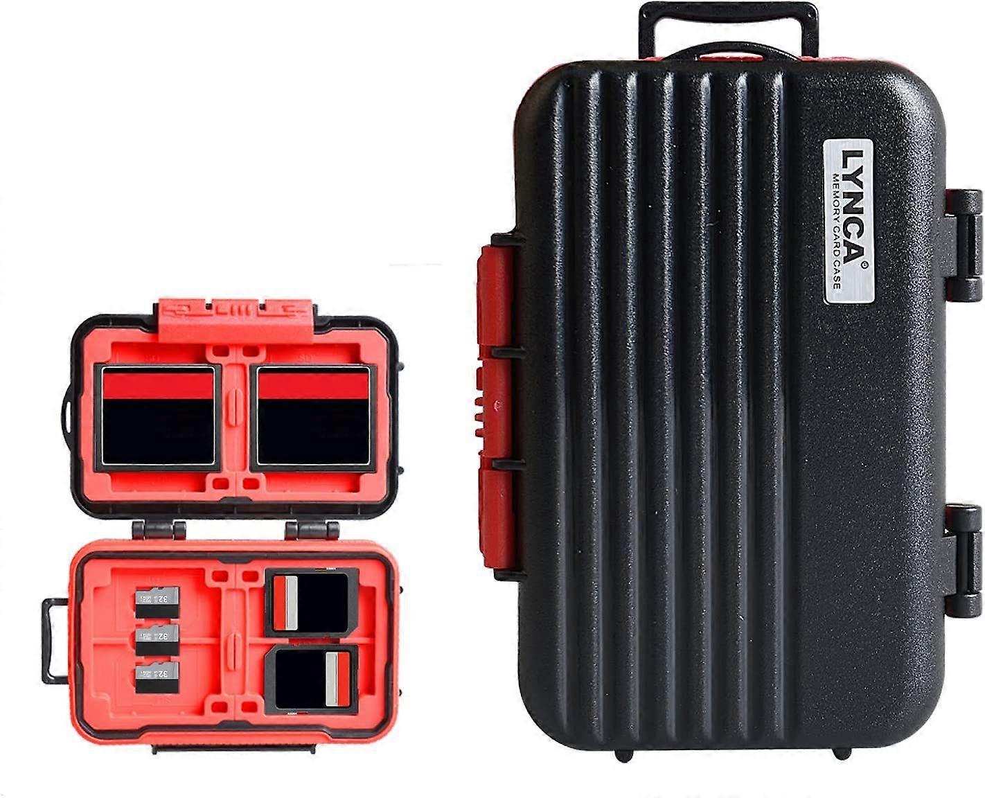 Memory Card Case Holder, Memory Card Hard Protector Case Professional Water-Resistant Anti-Shock Compact Camera Card Hard Storage Box for 8 SD Cards 4