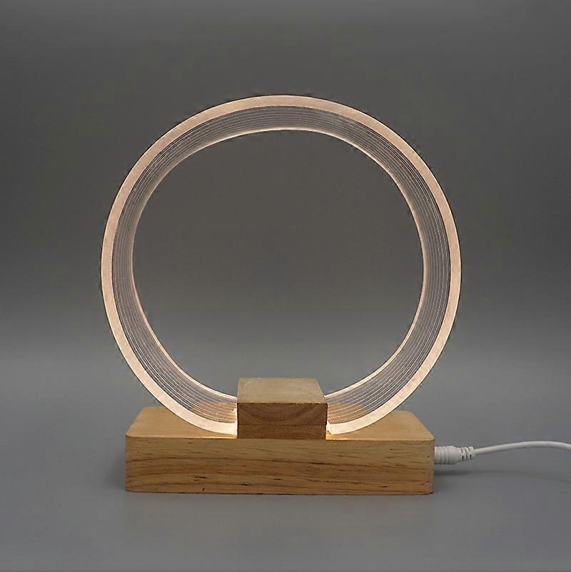 USB Acrylic Ring Table Lamp Night Light