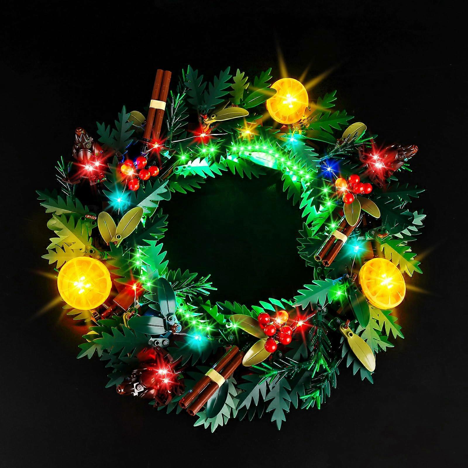 LED Lighting Kit for Lego Icons Wreath Model Set, Compatible with Lego 10340(NO Lego Sets)