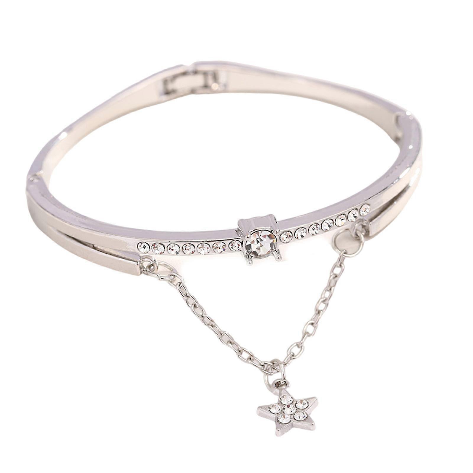 Stylish Opening Bangles Unique Wristbands Punk Wrist Jewelry Geometric Bracelets Alloy Texture for Various Occasion