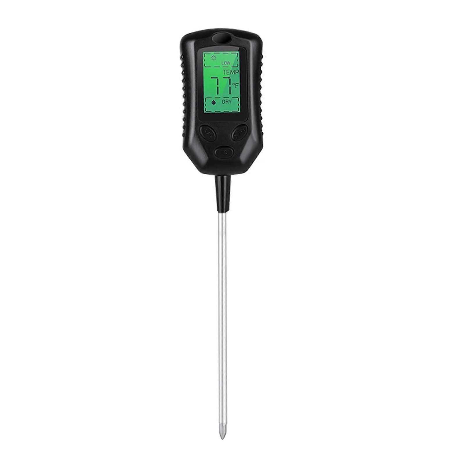 4 In 1 Garden Soil Fertility Checker with Light Temperature Moisture Readings Accurate Moisture, Temp, & Light Detection