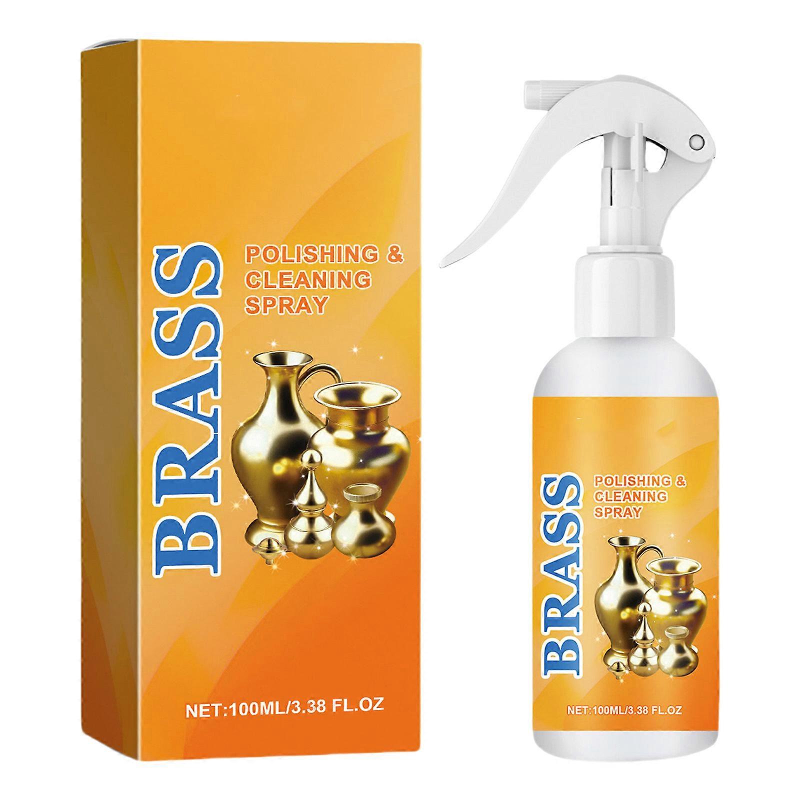 Brass Polishing Sprayer Cleaner for Restoring Shine to Metal Surfaces, User Friendly, Easy Wipe for Handle, Fixtures