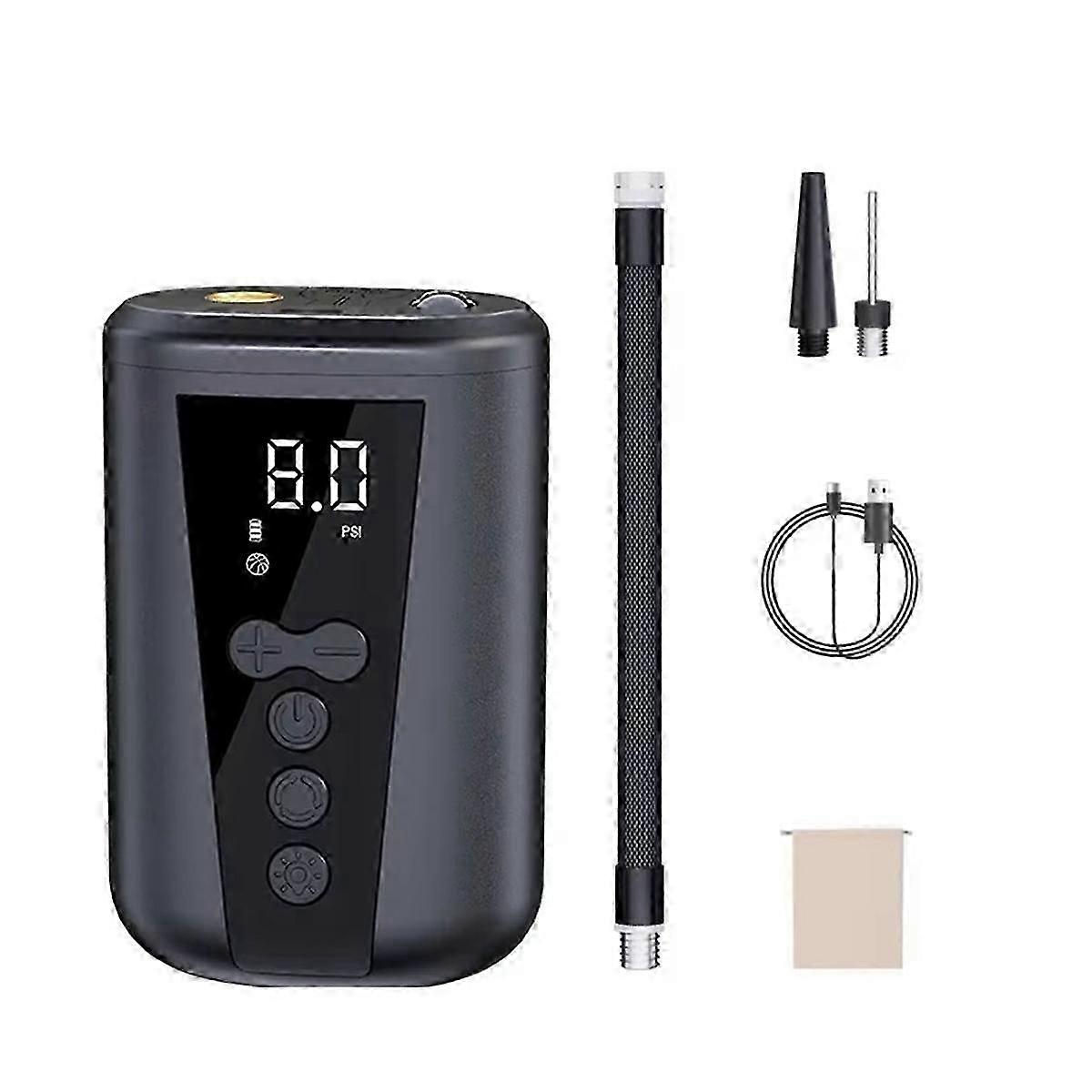 Digital Air Pump with LED Light Wireless Inflator Air Compressor
