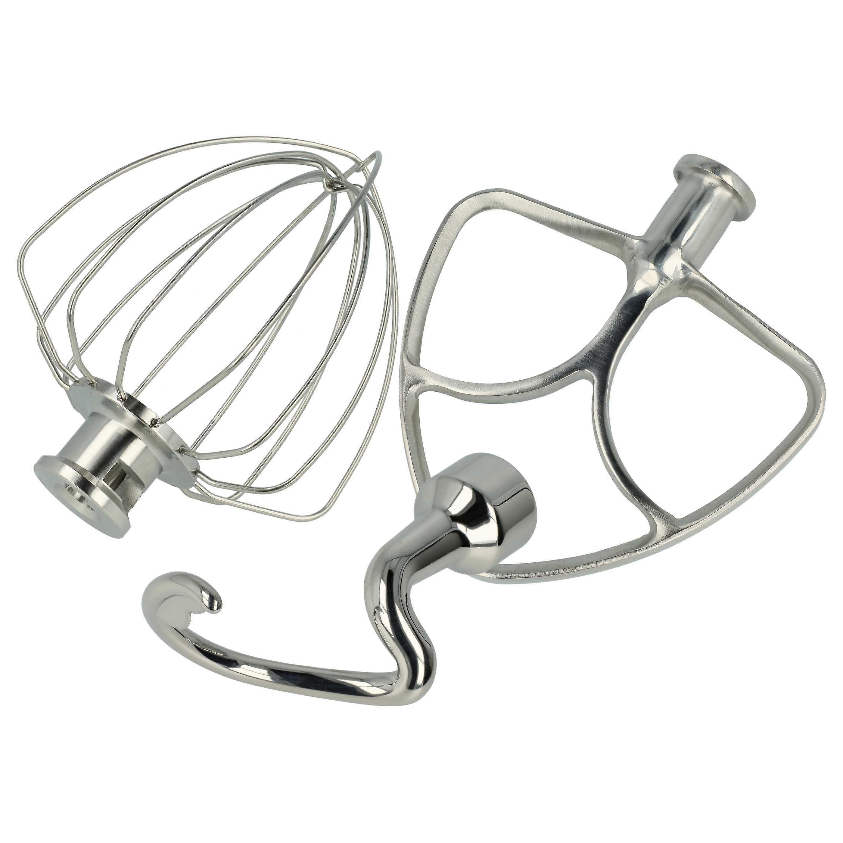 vhbw 3-tlg. Ersatzteil-Set Ersatz für KitchenAid 5KSM5THWWSS, 5KSM5THFBSS, 5K452DH für Küchenmaschine - Schneebesen, Flachrührer, Knethaken