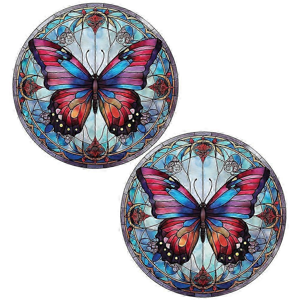 2pcs Anti-collision Window Cling Decal Window Butterfly Cling Window Decoration for Summer