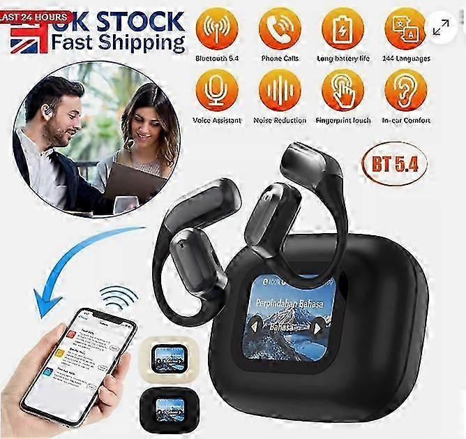 2025 144+ langues AI Translator Écouteurs Écouteurs de traduction Bluetooth en temps réel