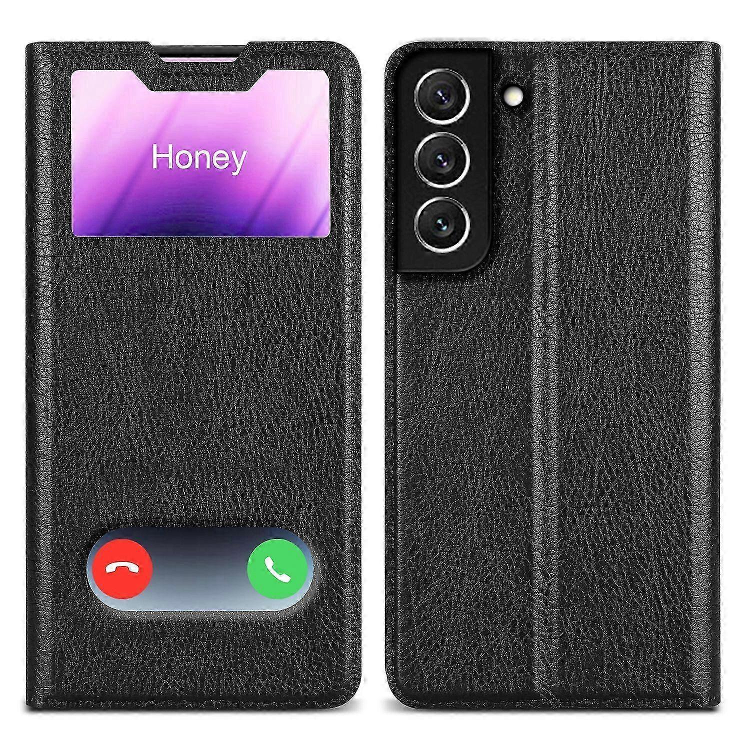 Case for a Smartphone with 2 Viewing Windows, Compatible with a Certain Brand's Galaxy S22