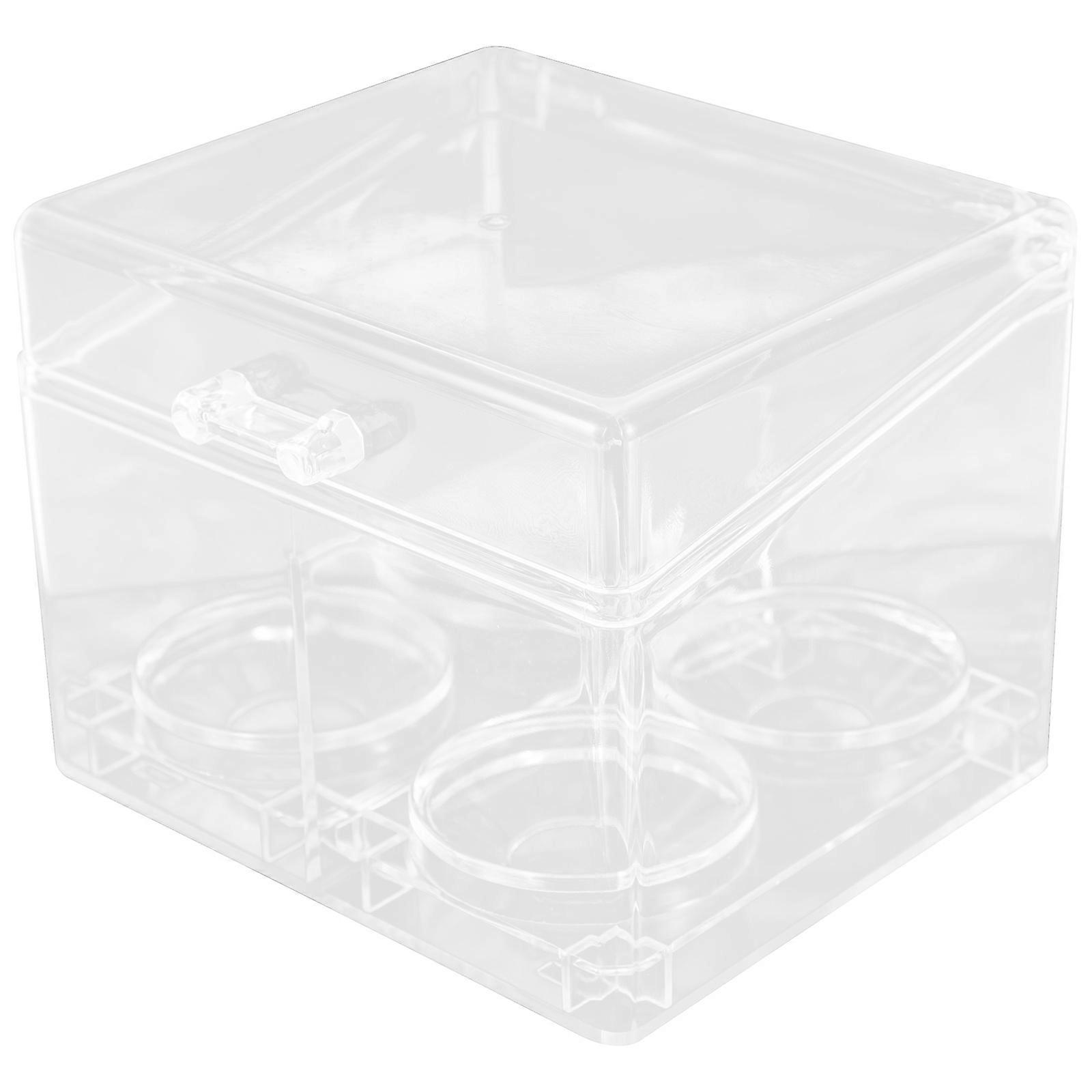 Transparent Makeup Sponge Storage Case   Durable Organizer Box for Vanity Desks with Space Saving Design for Beauty Enthusiasts