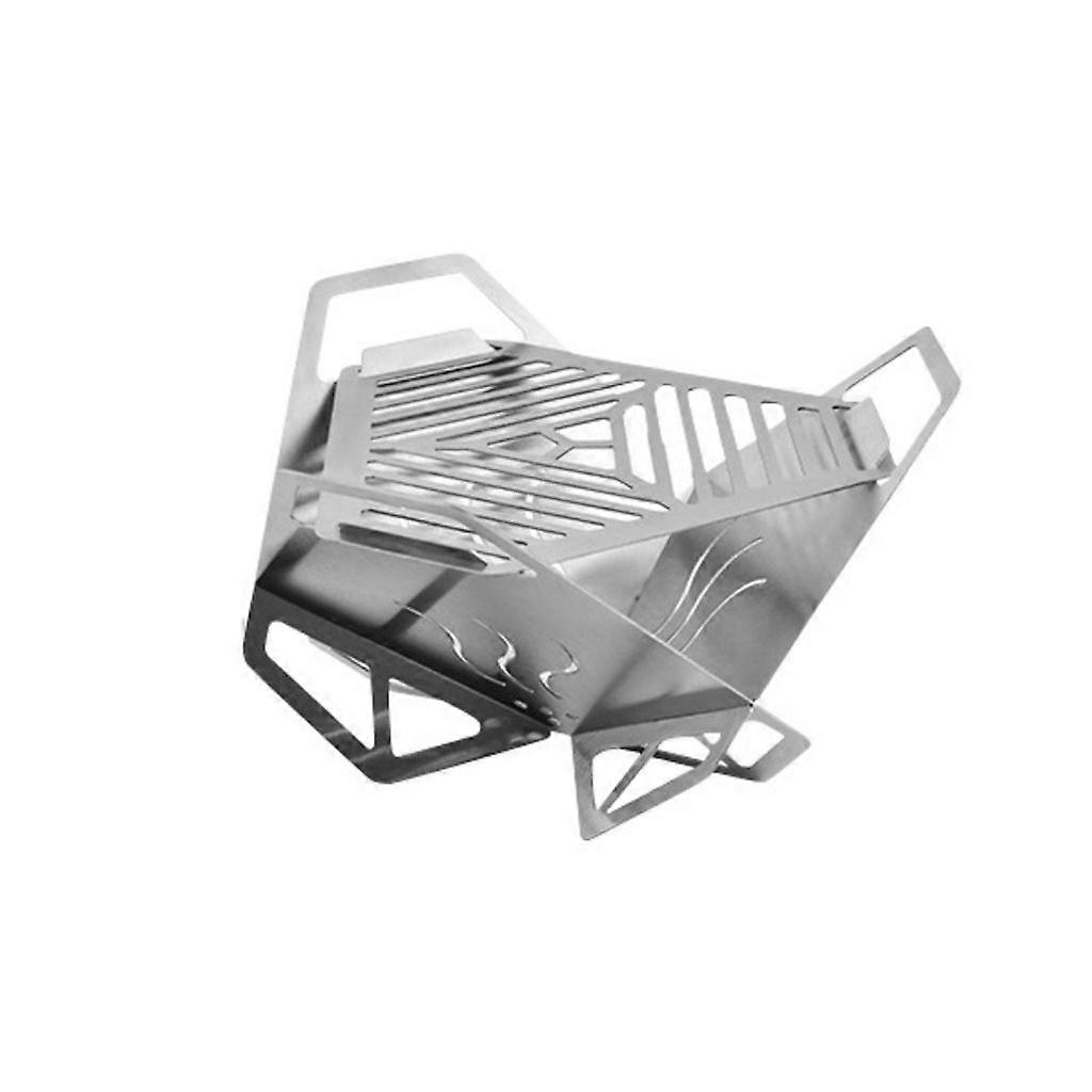 BBQ Fire Pit Practical Campfire Pit Foldable Stainless Grill Folding Fire Pit