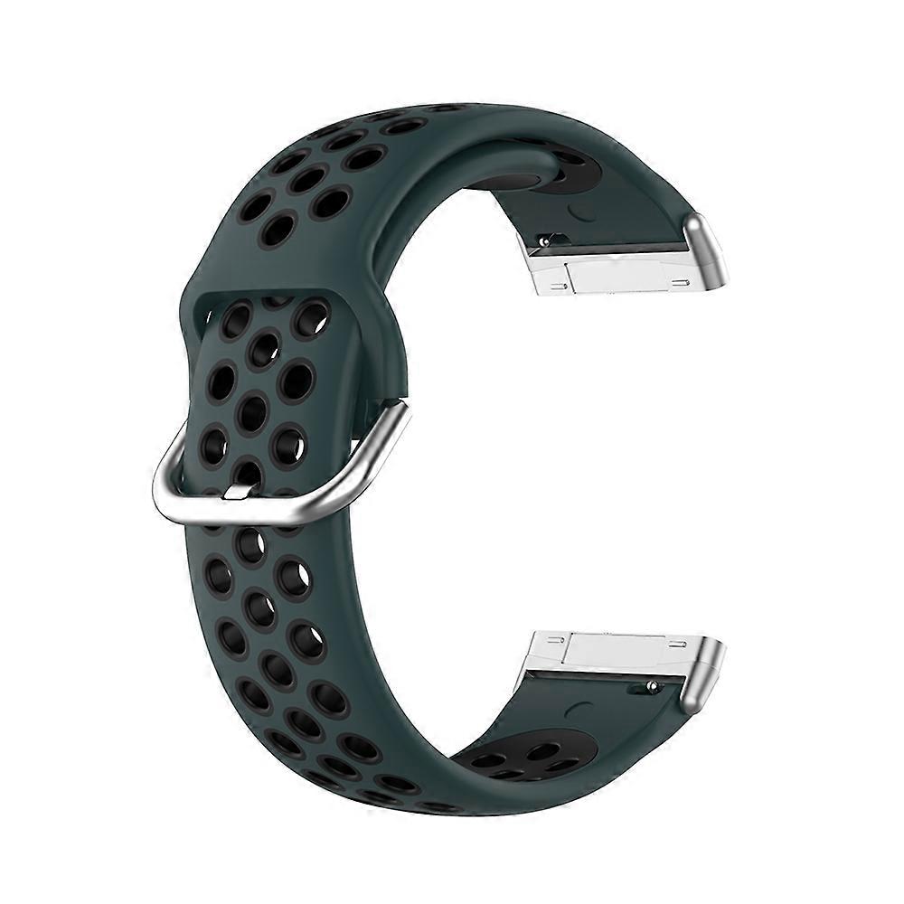 For Fitbit Versa 3/Sense Bi-color Silicone Smart Watch Strap