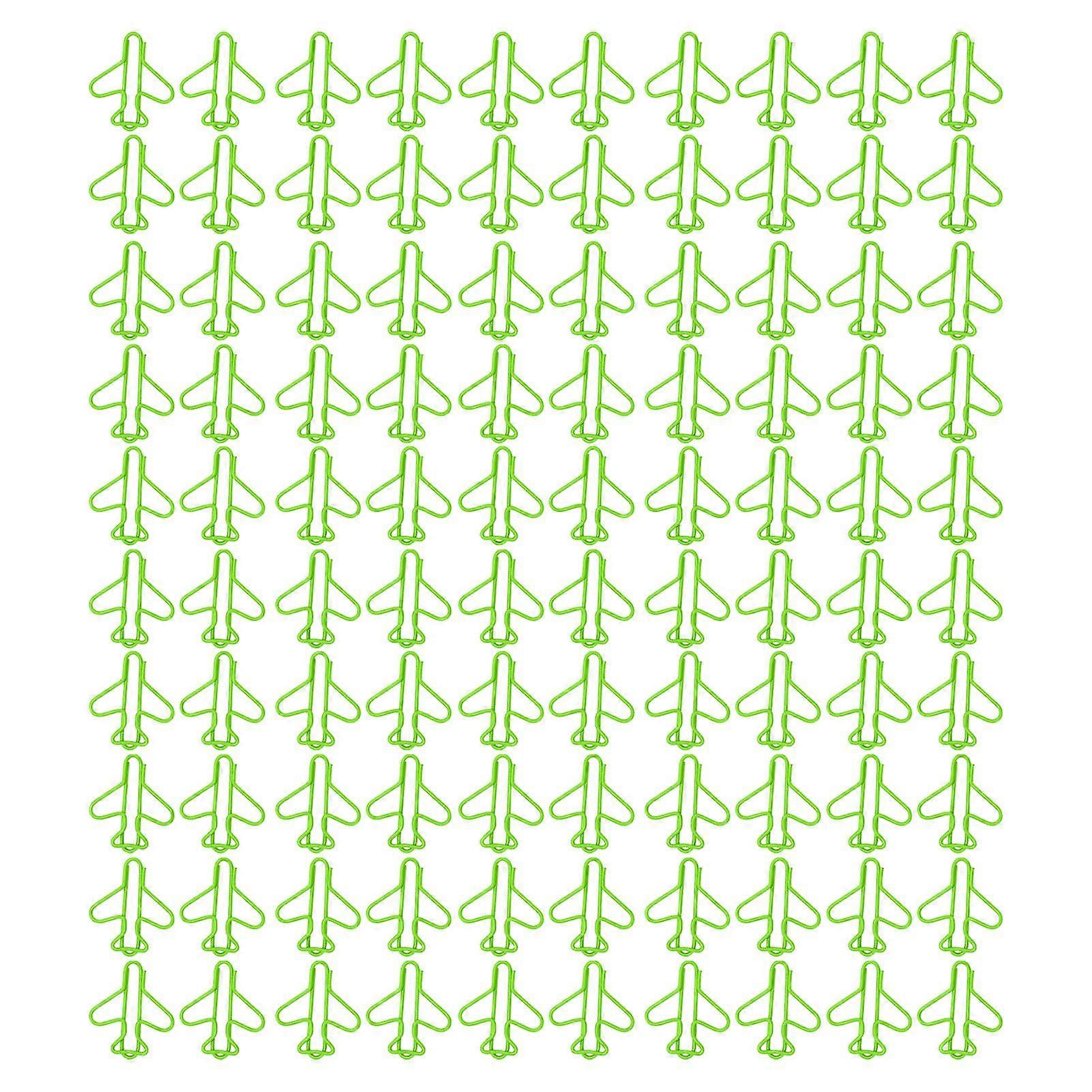 2025 Latest Model  100Pcs Cute Paper Clips Plane Shape Design Covered Wire