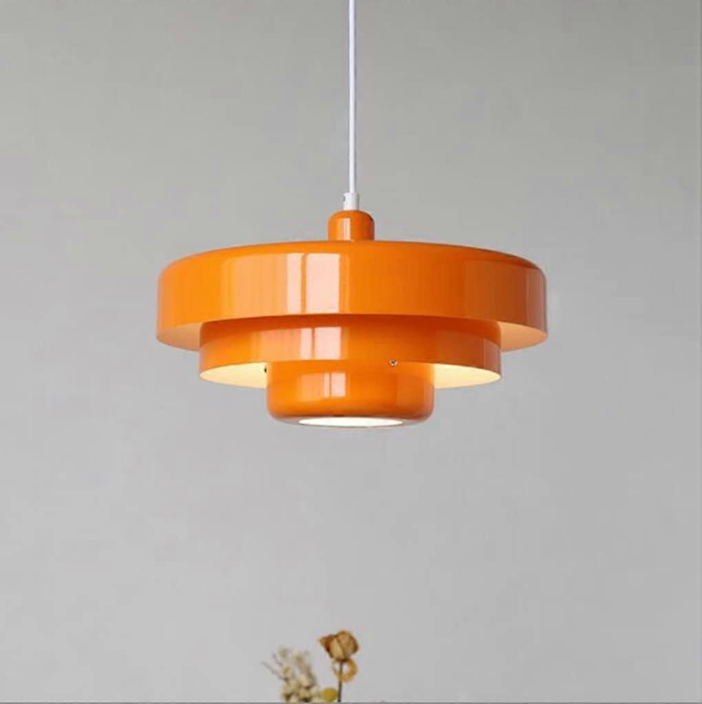 Modern Metal Pendant Light Nordic Orange Dining Room Lamp Creative Design E27