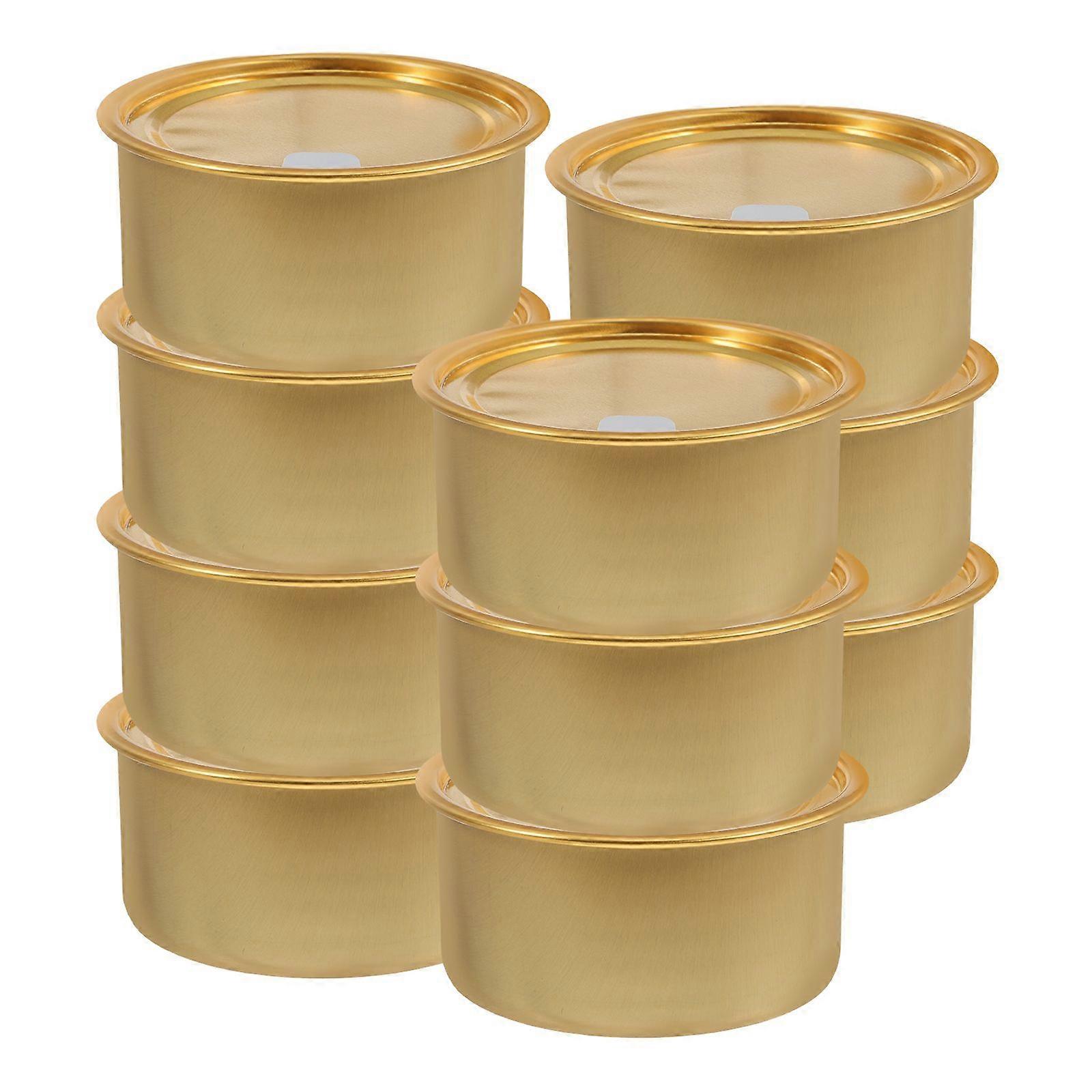 10 Pcs Tin Cans Empty Tins Coffee Can Metal Tin Tea Tins Self-seal Tin ...