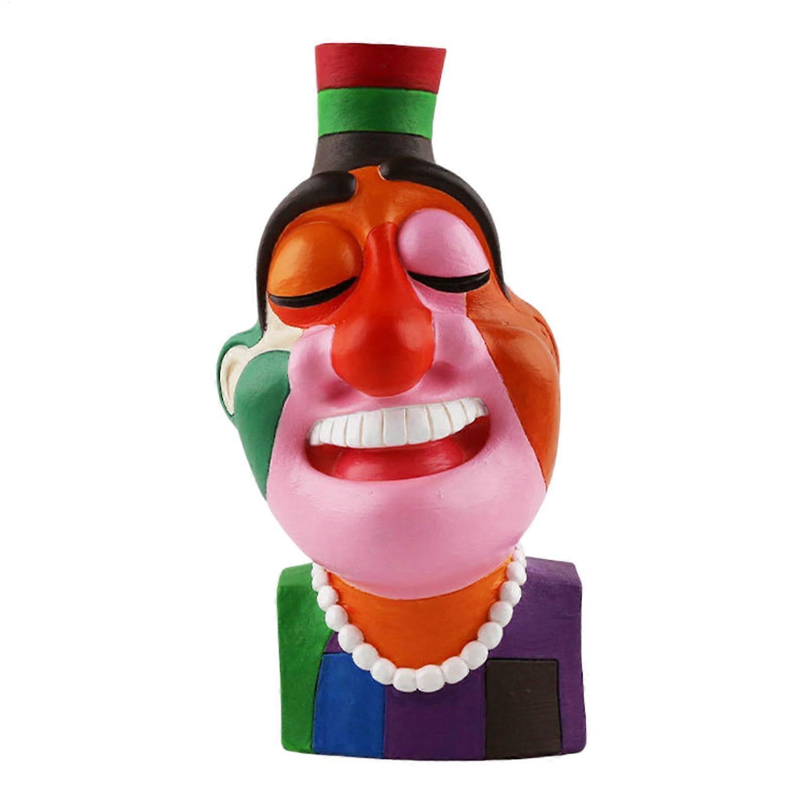 Abstract Head Vase Modern Boho Art Flower Pot Hand Painted Aesthetic Planter