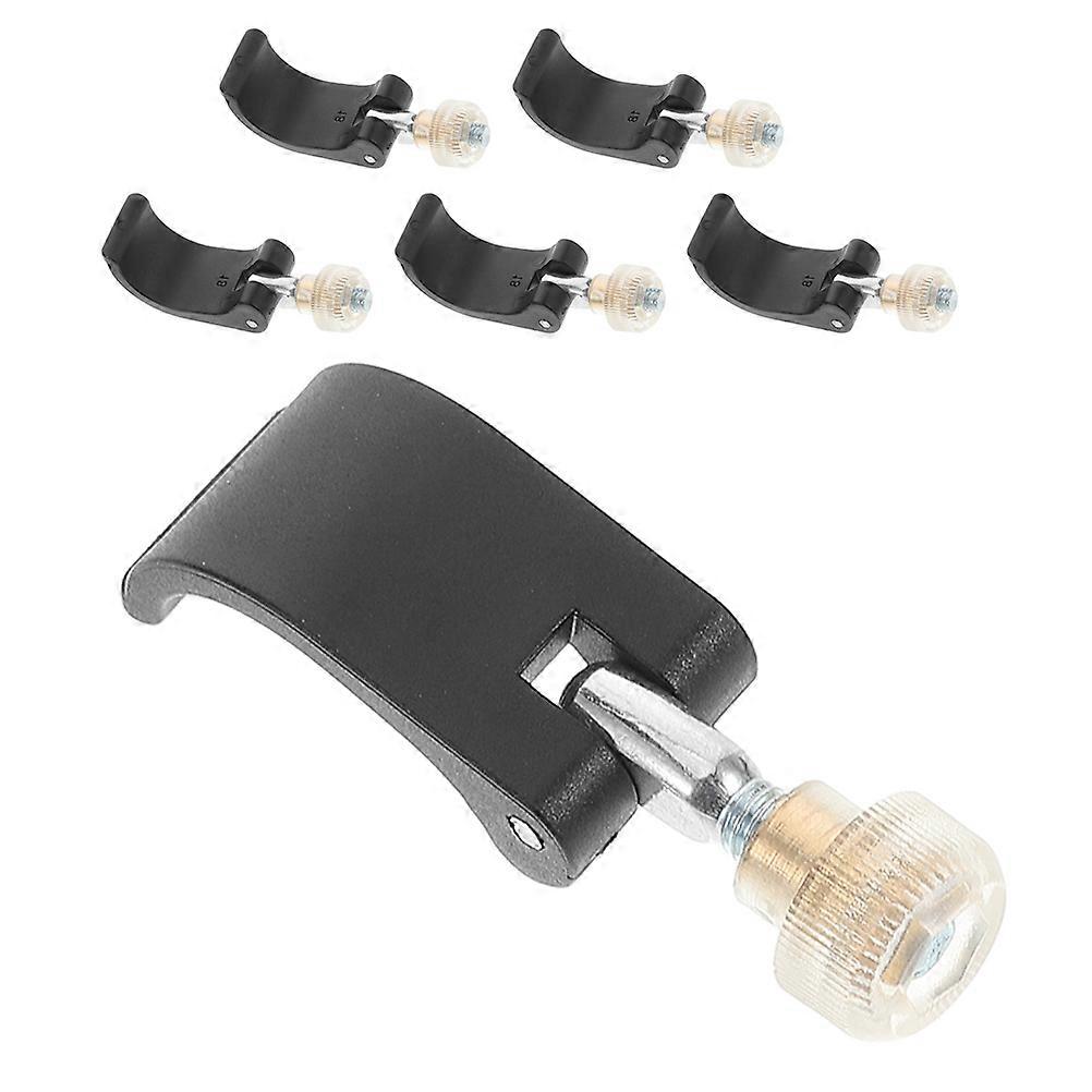 External Lock Accessories Trekking Pole Lock Handle Hiking Climbing Portable Buckle Black 5.30X1.70X1.30cm 6Pcs