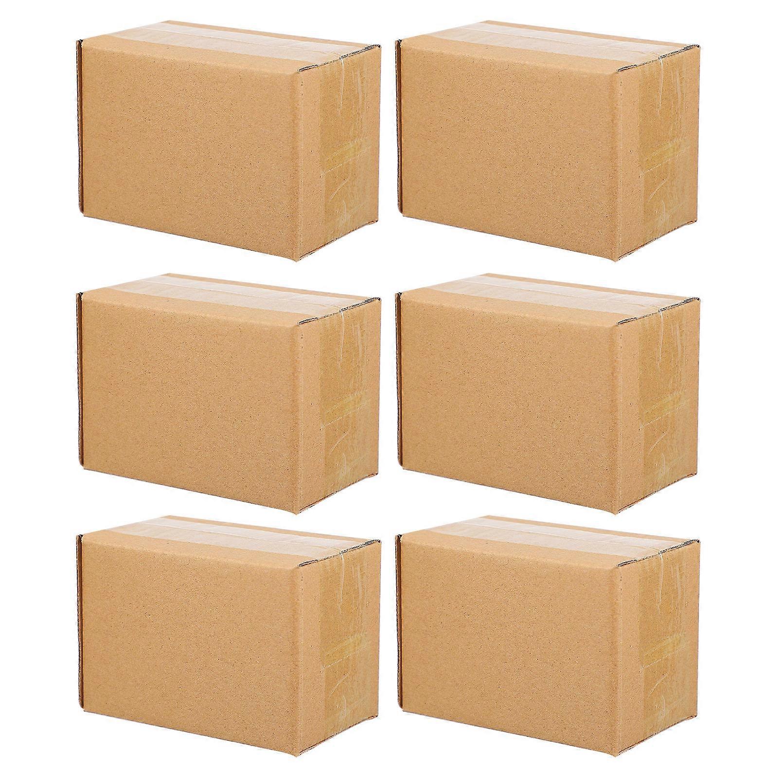 Practical Kraft Liner Cardboard Boxes for Storage Use Khaki Color 20 Pcs Small Cube Size
