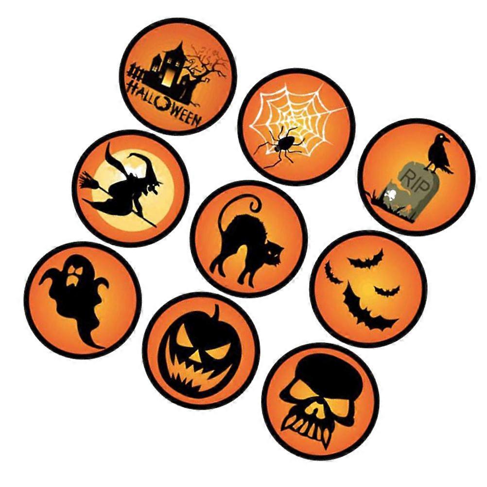 Halloween Sticker Pumpkin Label Adhesive present Decals Assorted Color 10 Sheets Decorative