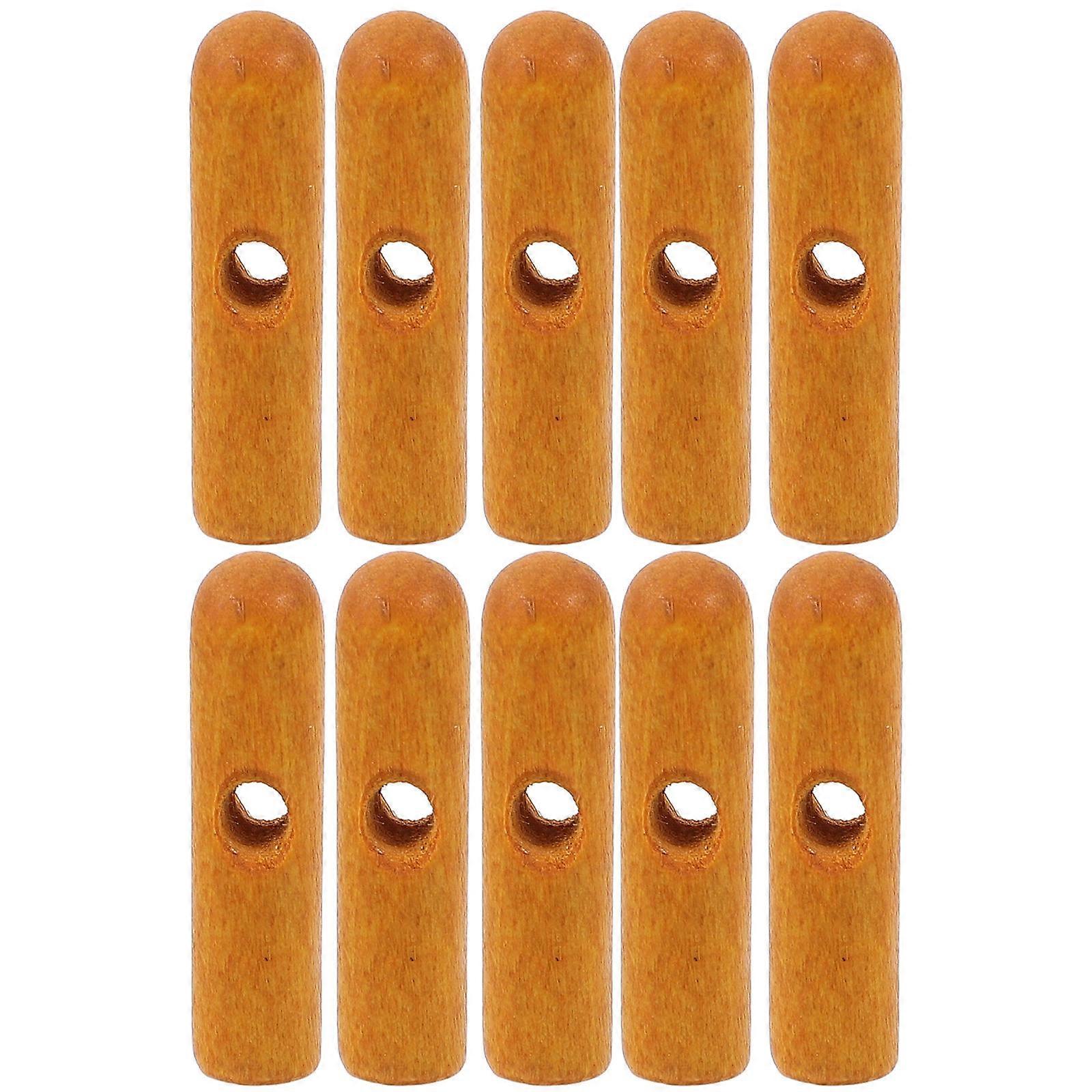 Wooden Umbrella Repair Beads with Long Handle – 10pcs Set for Fixing and Extending Children's Sun Umbrellas – Replacement Sun Protection Parts Tool