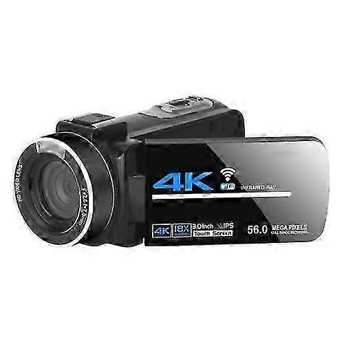 5600Px Zoomable 4k Digital Video Camera Black